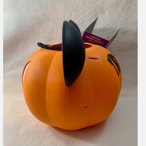 Disney Parks Mickey Mouse Light Up Musical Pumpkin Trick or Treat Bucket New - Picture 3 of 8